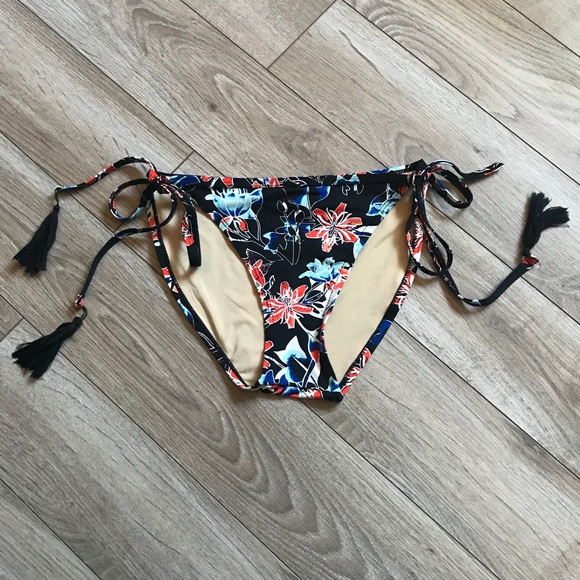 Tart Other - Tart Iris Floral Print Side Tie Swim Bottom FLAW